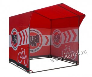 Торговая палатка  с вашим логотипом 1,9 х 1,9 с 3-x сторон